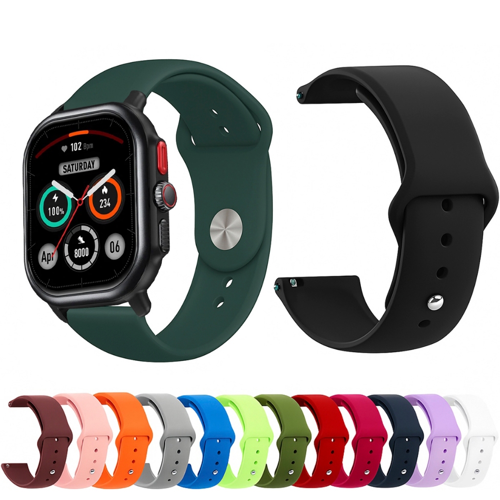 Pulseira 22mm de silicone LISA para Smartwatch Zeblaze Beyond 3 Pro