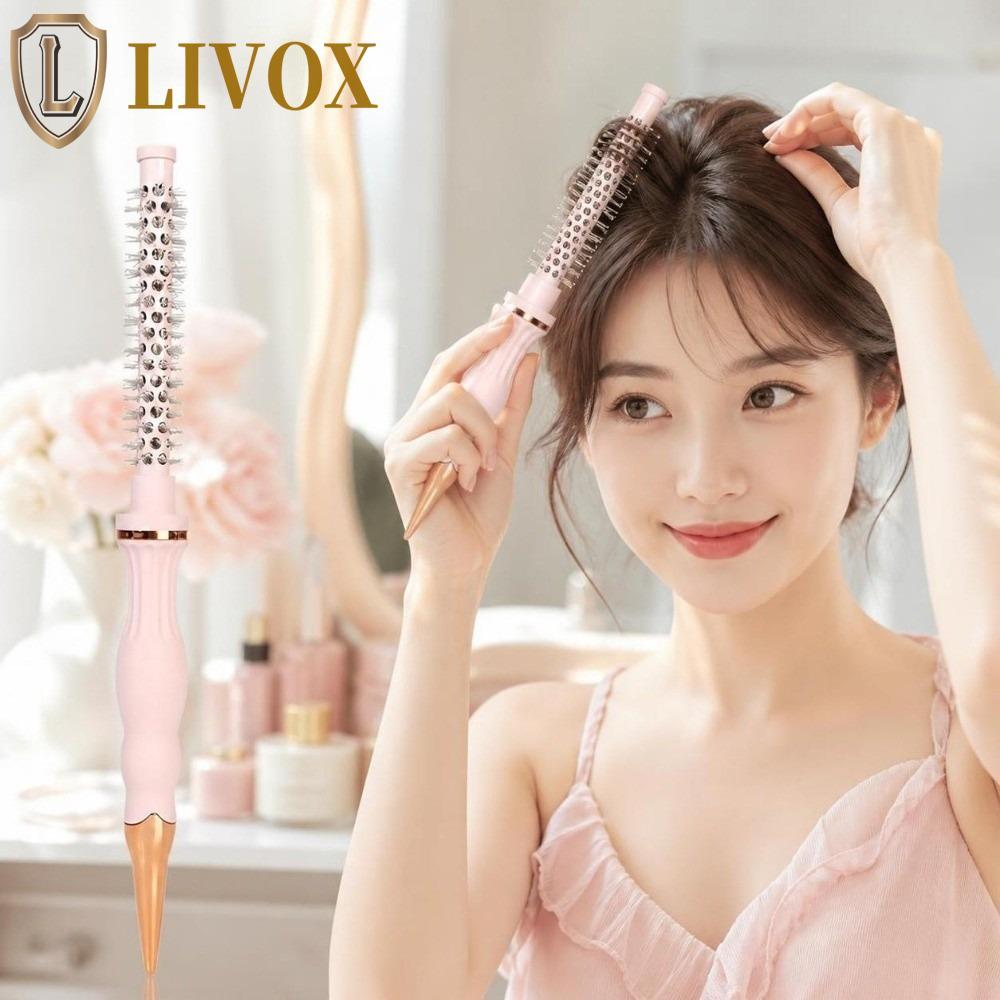 Escova Seca De Sopro LIVOX , Pente De Rolo De Cabelo Encaracolado Condutor De Calor Profissional Cilindro Quente Respirá