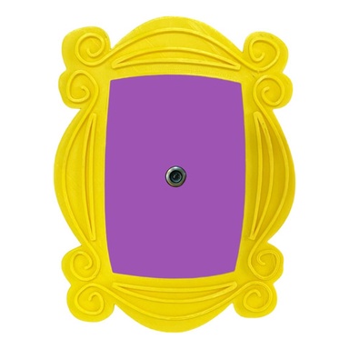 Moldura Série Friends Decorativa Mônica Chandler Porta Em Amarelo