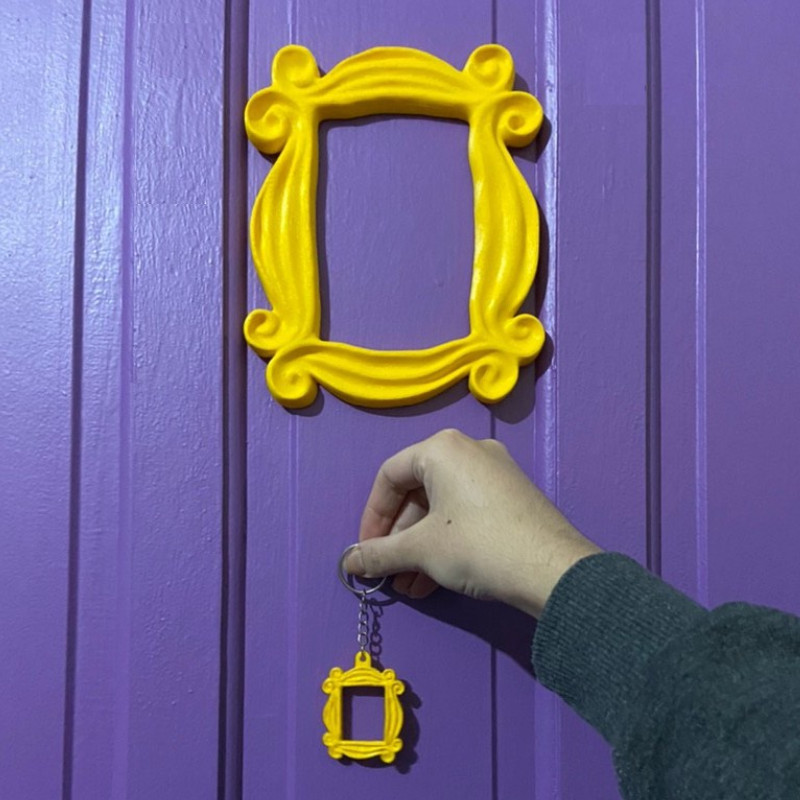 Moldura Série Friends Frame Decorativa Para Porta Amarelo Presente Decoração