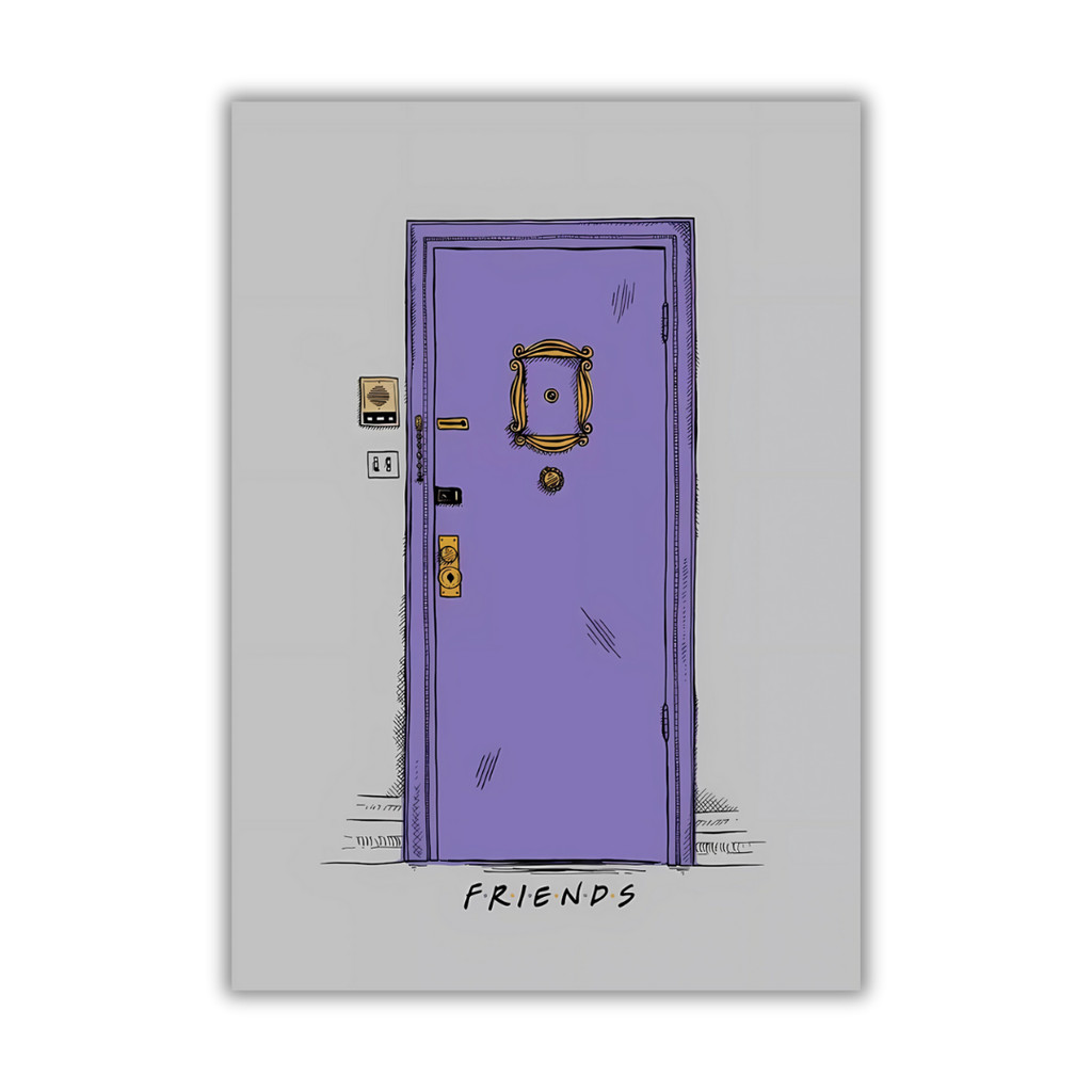 Quadro Decorativo Porta Friends - 20x28 cm