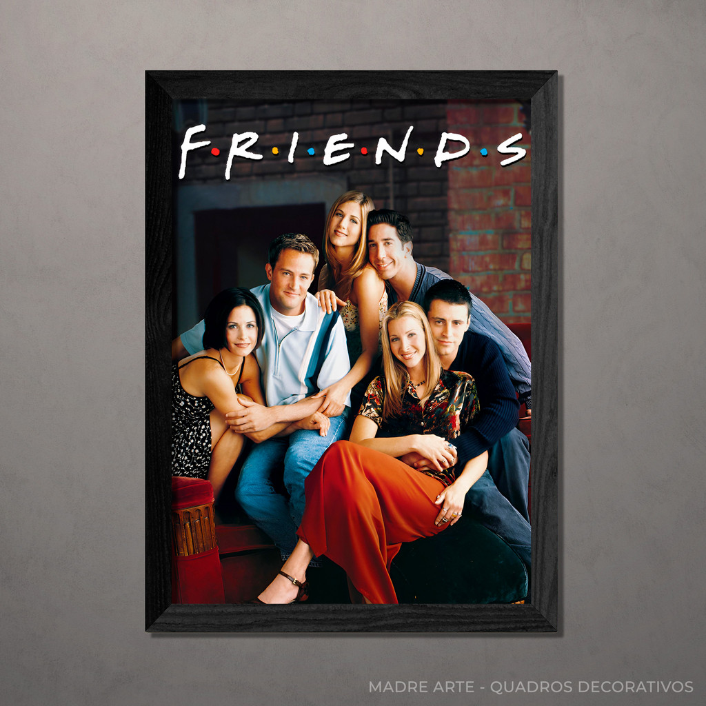 Quadro Decorativo Friends A4 Com Vidro