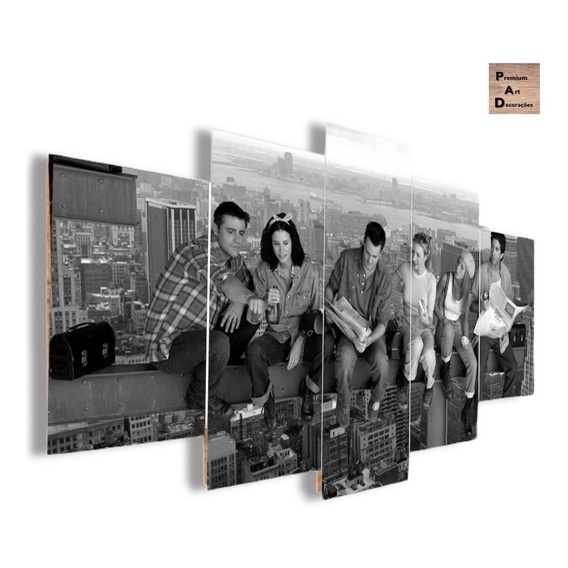QUADROS DECORATIVOS 5 PEÇAS MDF FRIENDS