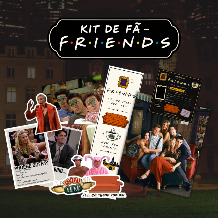Fanbox Temática de Série Friends Clássica dos Anos 90 | Kit Decorativo Colecionável