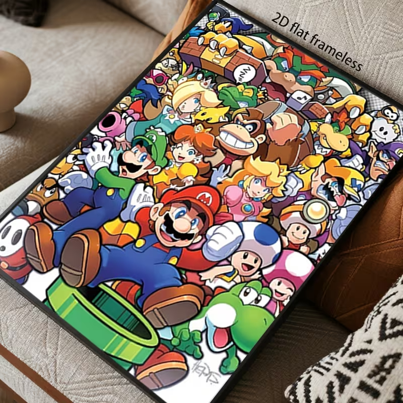 Quadro Decorativo Super Mario Bros & Friends Collage