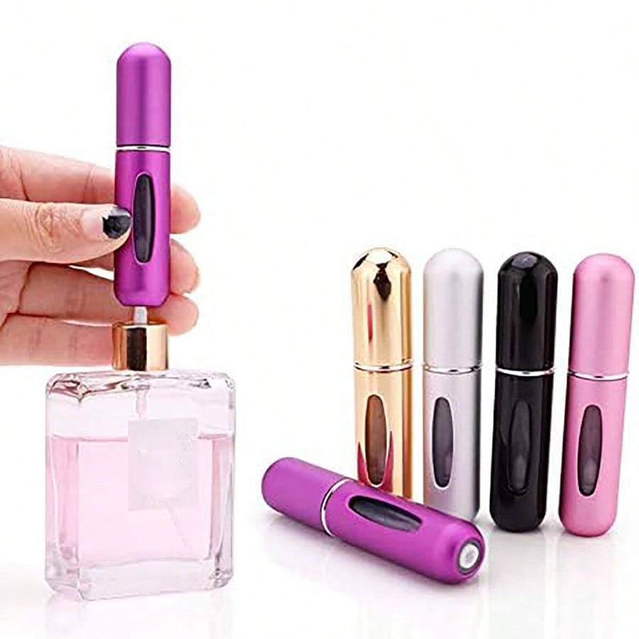 Conjunto Recarregável De Atomizador De Perfume , Mini Frascos De Spray , 4 Peças , À Prova De Vazamento , Tamanho De Via