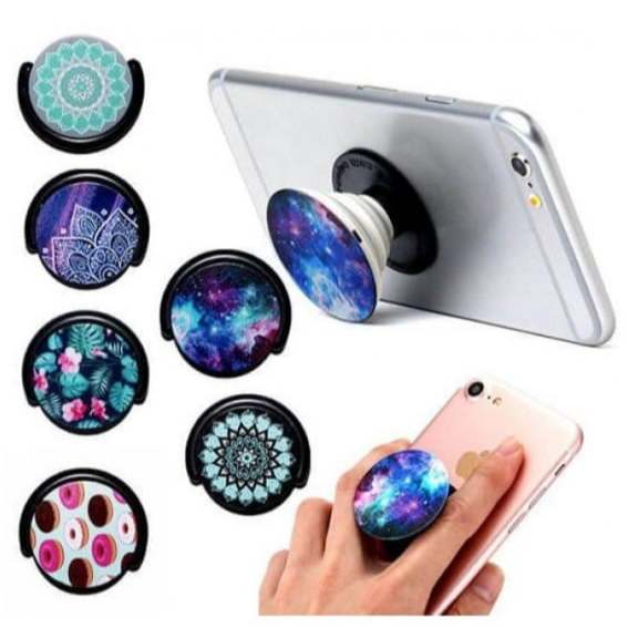📱 Suporte Pop Socket para Celular 3M Retrátil Anti Queda + Stand Universal