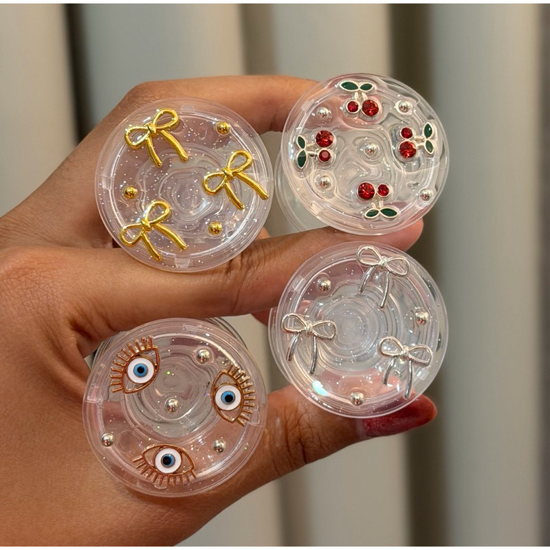 Pop Socket Luxo Adesivo 3M para Celular Suporte Retrátil Decorado Grip Universal para Capinha e Smartphone