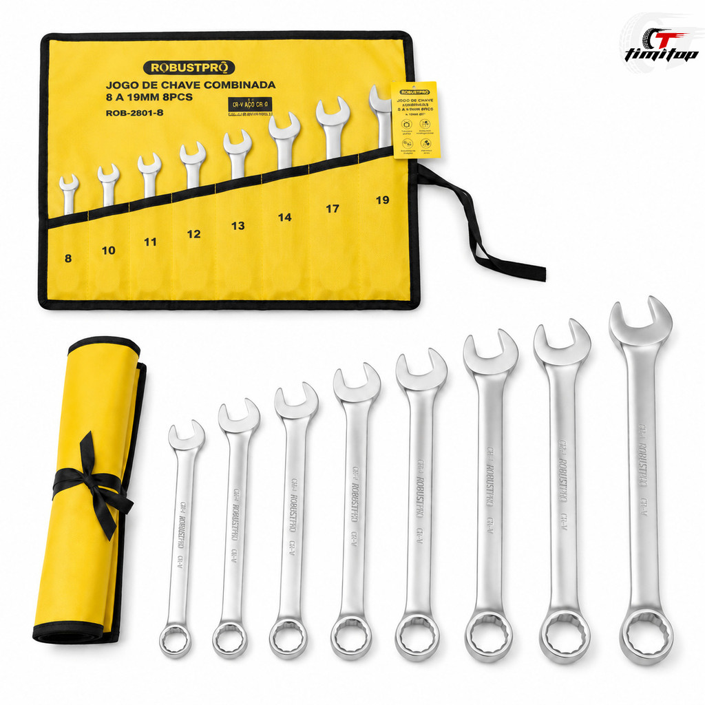 Combination Wrench Set 8 Pieces Professional Carbon Steel Combination Fixed Wrench BOM‑3214