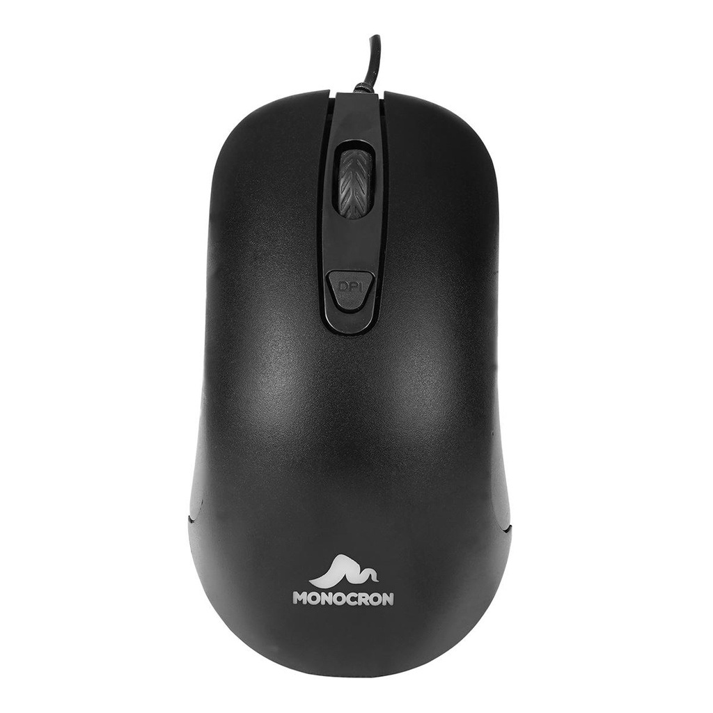Mouse com Cabo USB Monocron MN264-4D Preto 1.000dpi