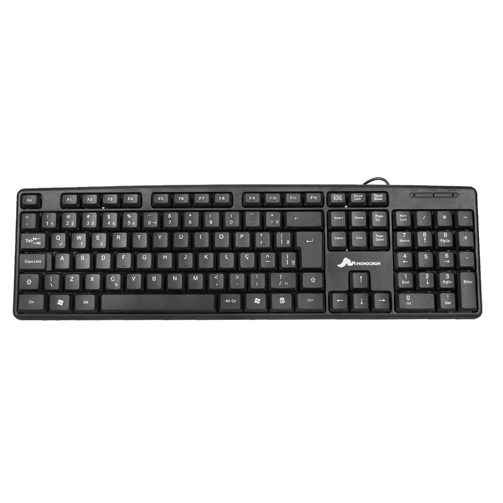 Teclado Monocron MN8236 USB - Preto