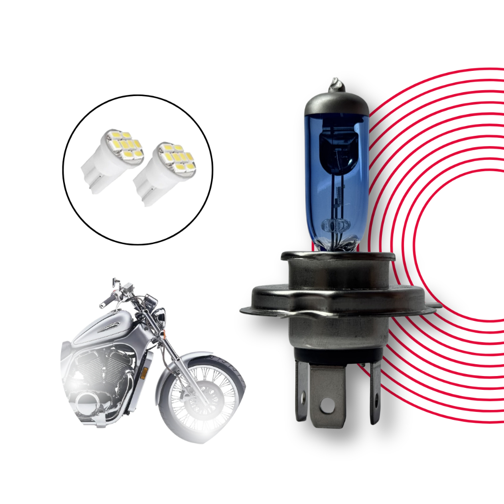 Lâmpada Super Branca H4 para Moto SUZUKI INTRUDER VS 800 GLP 1994 1995 1996 1997 1998 até 2003