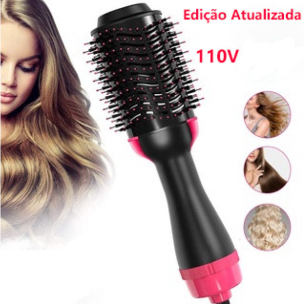 3-in-1 Hair Dryer and Straightener Brush 110V – Straight and Shiny Hair in Minutes!