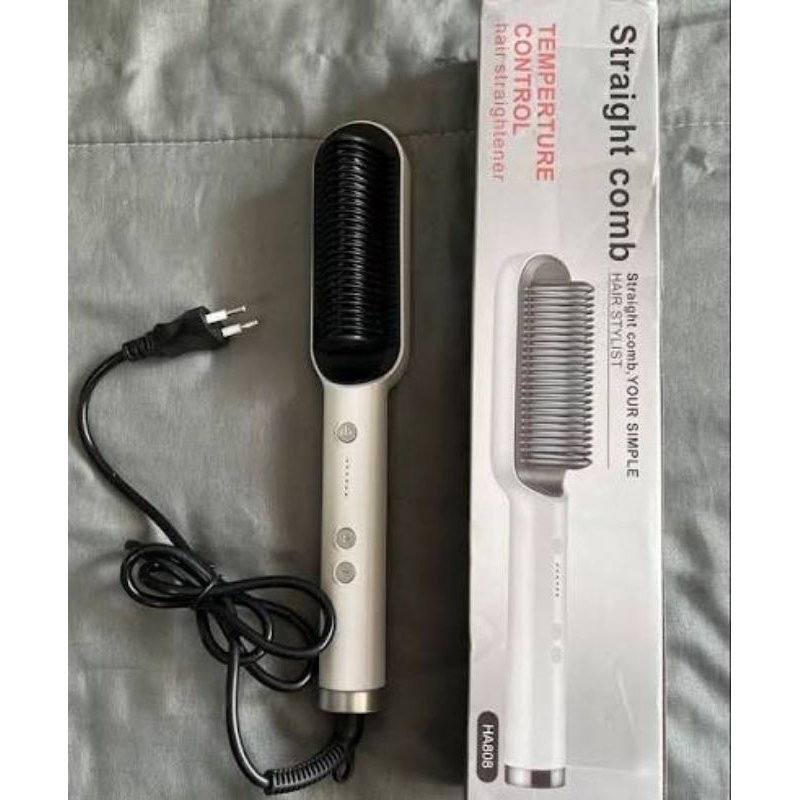 Escova Alisadora Straight Comb Profissional Hair Straightener - Alisa e Modela Original Bivolt