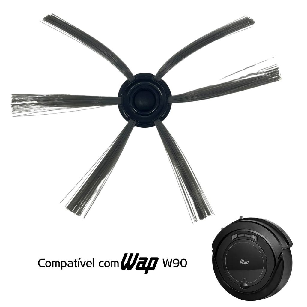Escova Frontal De Limpeza Para Aspirador Robô Wap W90 Reposição