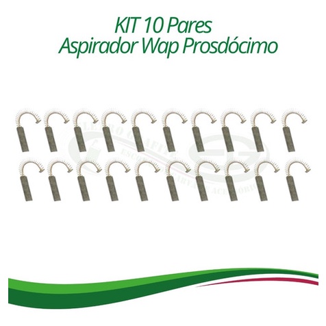 Escovas De Carvão P/ Aspirador Wap Prosdócimo - 10 Pares