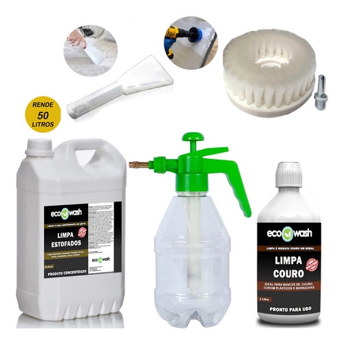 5l Produto Lavagem A Seco De Sofá Estofados + Bico + Escova