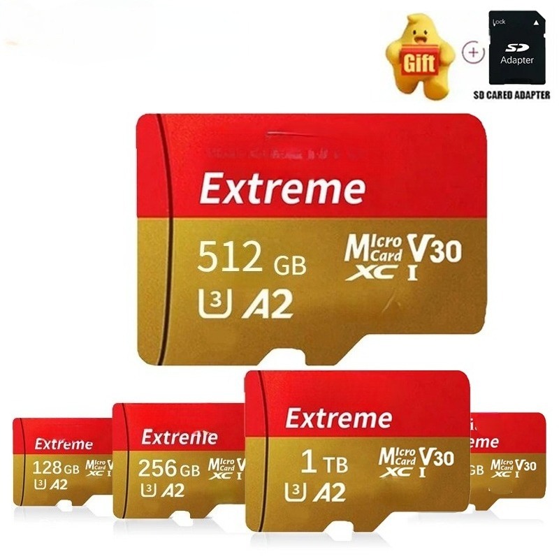 Cartão De Memória 1TB 1024GB 512GB 256GB 128GB 64GB 32GB 16GB 8GB Micro SD Extremo Class10 UHS-1 TF Flash