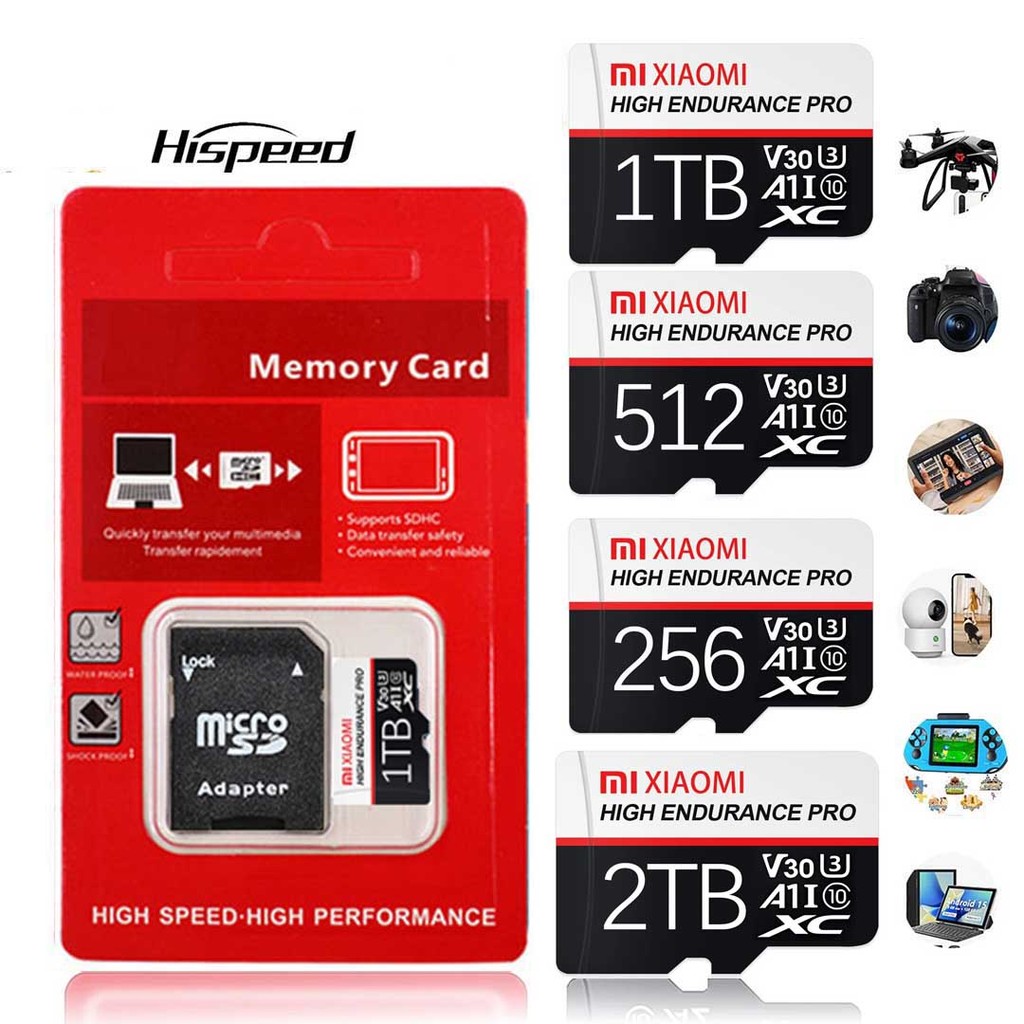 Cartão Micro TF SD class10 De Memória 2TB 128GB 1TB 512GB 256GB U3 V30 Cartões Flash Grandes Para Telefone Laptops PC cc