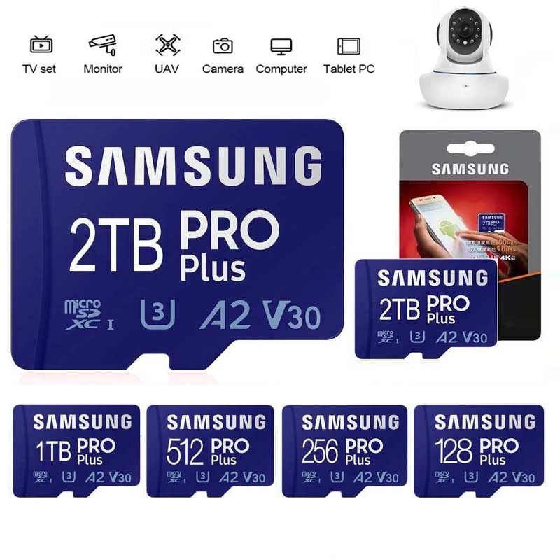 Cartão Micro SD De Alta Velocidade 128GB 256GB De Memória 512GB 1TB 2TB Class10 U3 TF