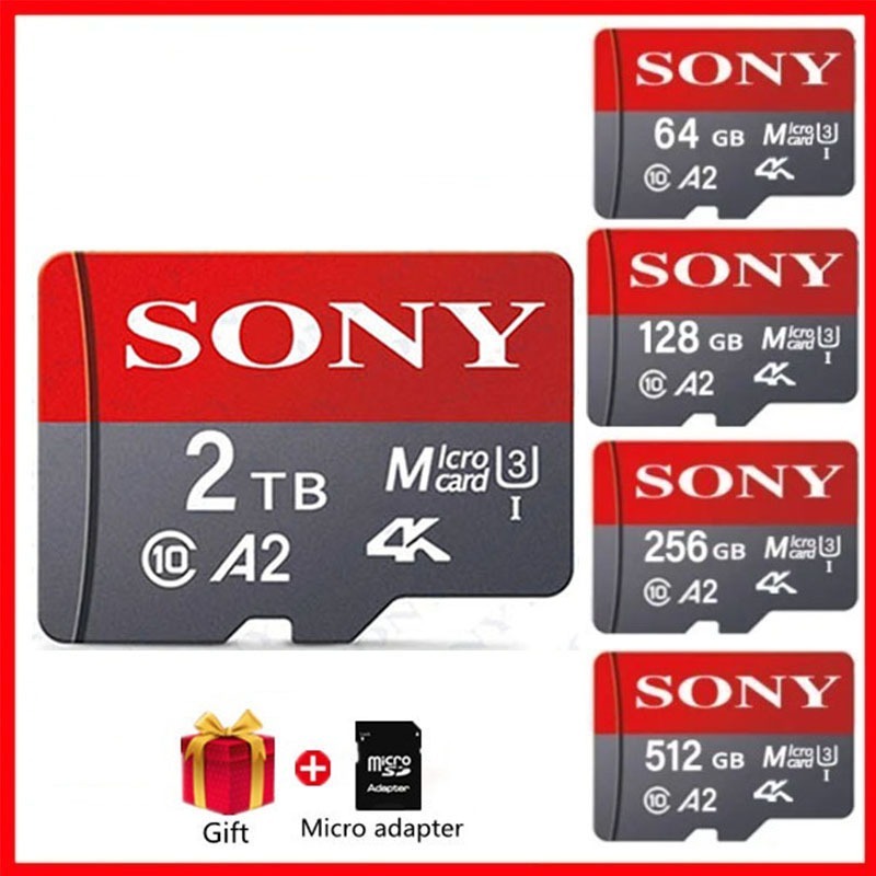 Cartão SD De Alta Velocidade De Memória Flash 2 Tb 1 512 Gb 256 128 Micro TF Class10