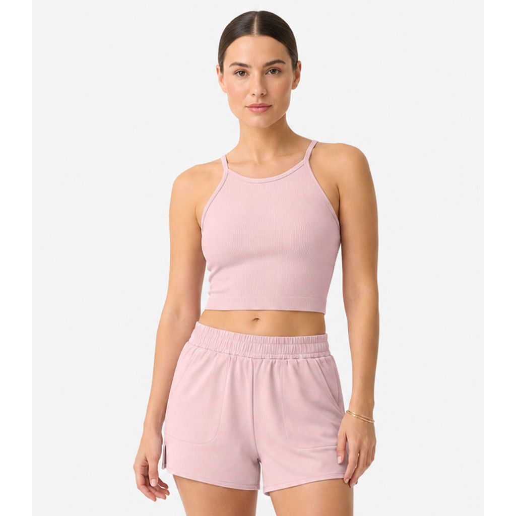 Top Feminino Nadador Fitness Poliamida After Body Rosa