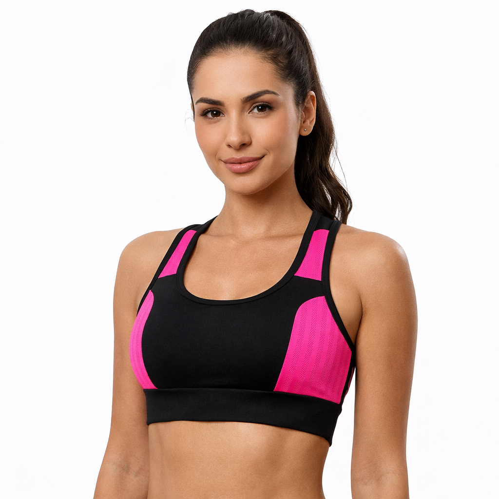 Top Academia Elastano Bojo Costas Nadador Fitness Feminino Confortável Sustentação Respirável