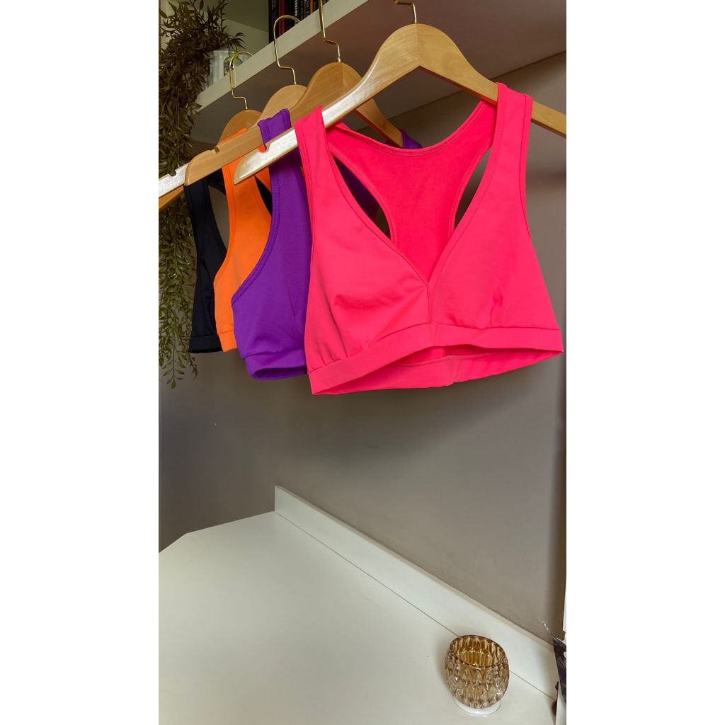 Top Costas Nadador Feminino na Cor Rosa Pink