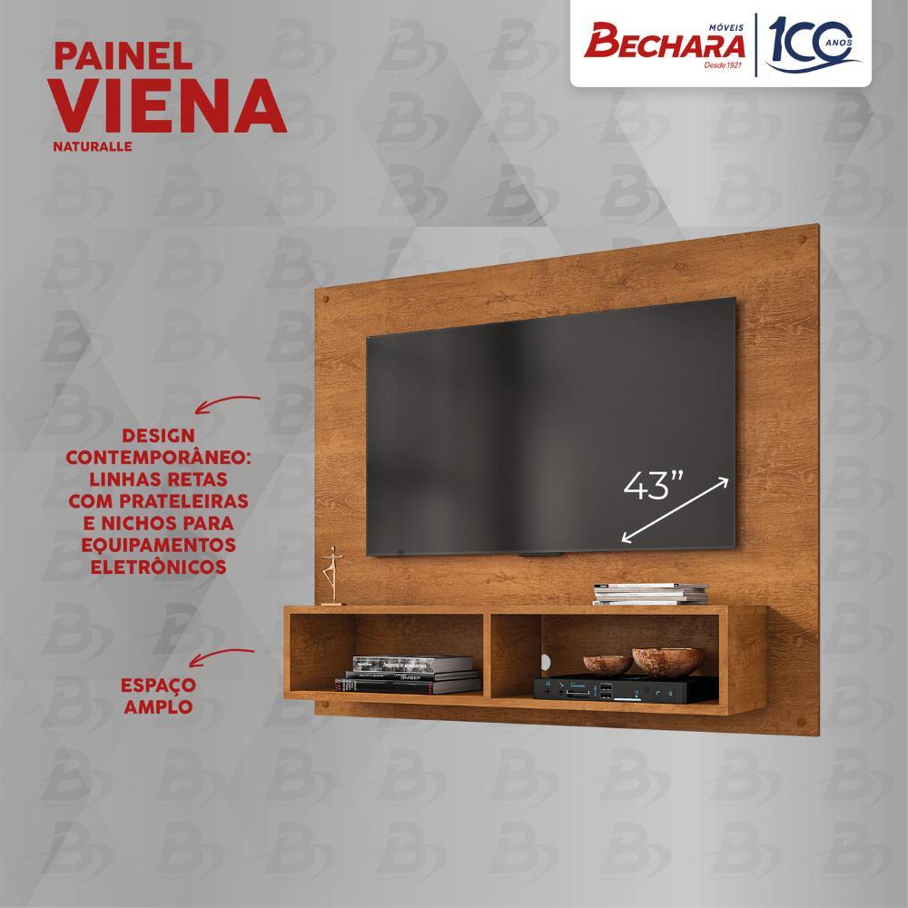 Painel Pra Tv Sala/Quarto Até 43 Polegadas Smart Plus Viena Com Nichos