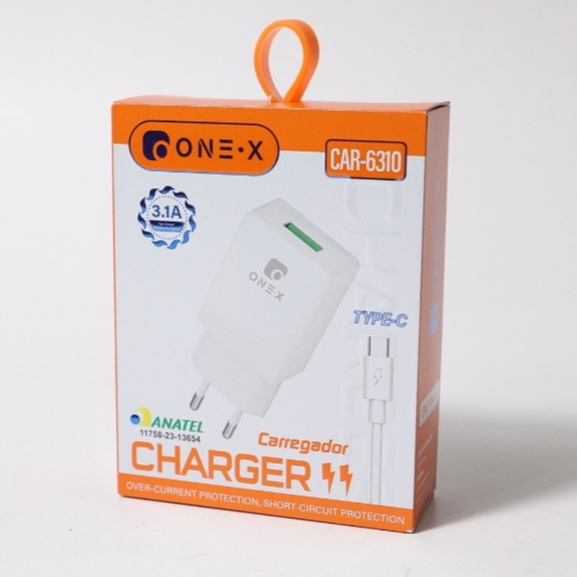 Carregador Turbo 3.1A USB-C (Tipo-C)  - CAR-6310 - ONEX