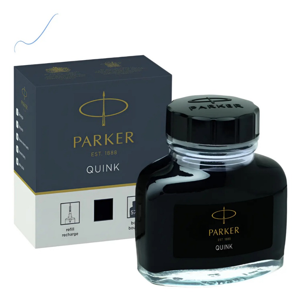 Vidro de Tinta Para Caneta Tinteiro Parker Quink Preto 57ml