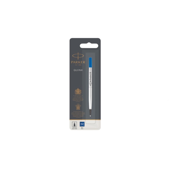 Carga Rollerball Parker Quink Ponta Média Azul