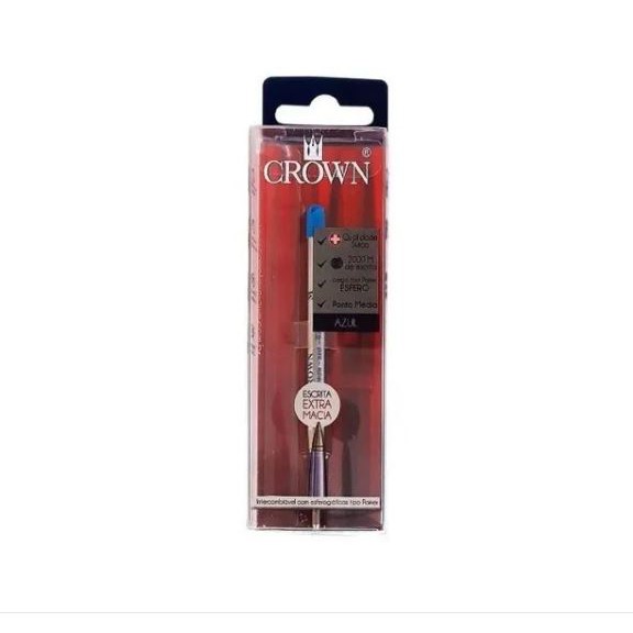 Carga Caneta Esfero Crown Tipo Parker Azul 14007a