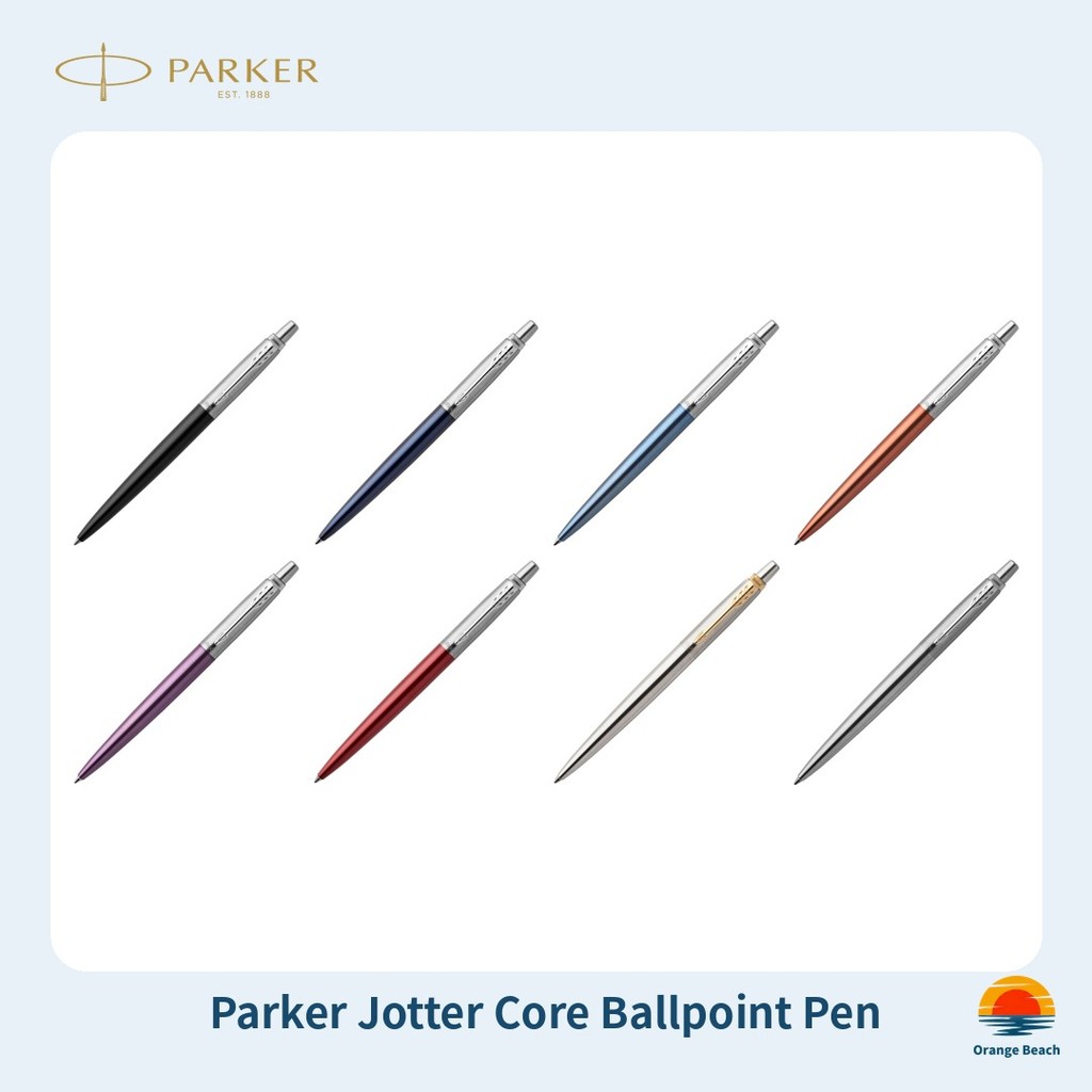 Parker Jotter Core Caneta Esferografica Aco Inox 8 Cores Clique Caixa Presente Original