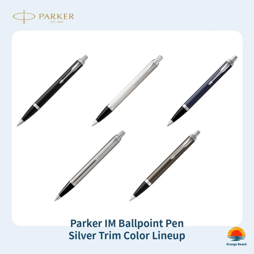 Parker IM Caneta Esferografica Corpo Metal Acabamento Cromado Quinkflow Caixa Presente