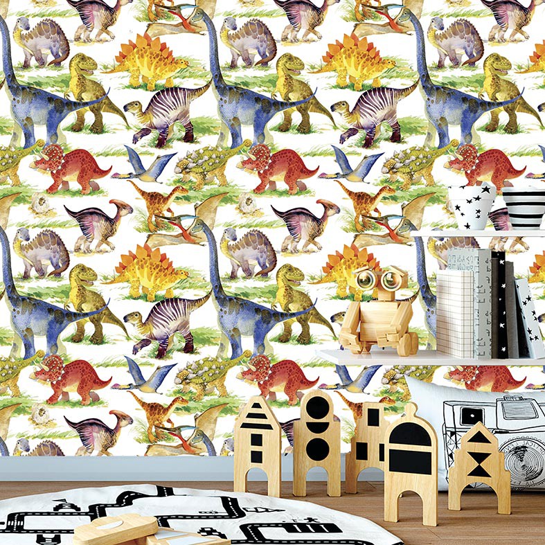 Papel de Parede Adesivo Infantil Dinossauro da Pré História