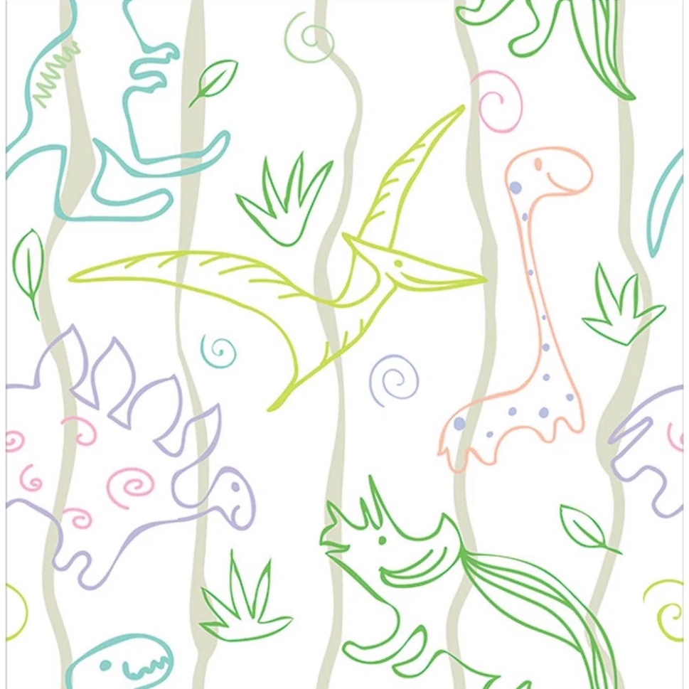 Papel de Parede Dinossauro Pré-História 1mx57cm DOC41N