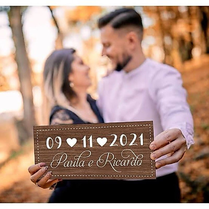 Placa Decoração Casamento Pré Wedding Save the date