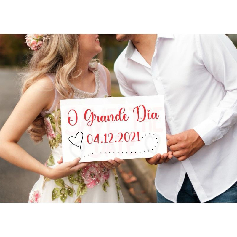 Placa Decorativa Casamento Pré Wedding O grande dia