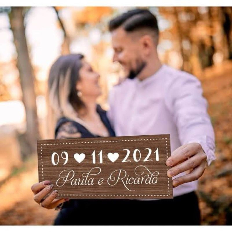 Placa Decorativa Casamento Save The Date Pré Wedding