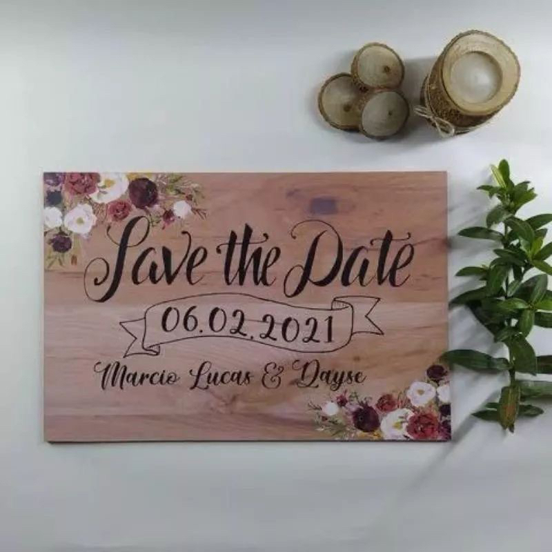 Placa Decorativa Casamento Save the Date Pré Wedding