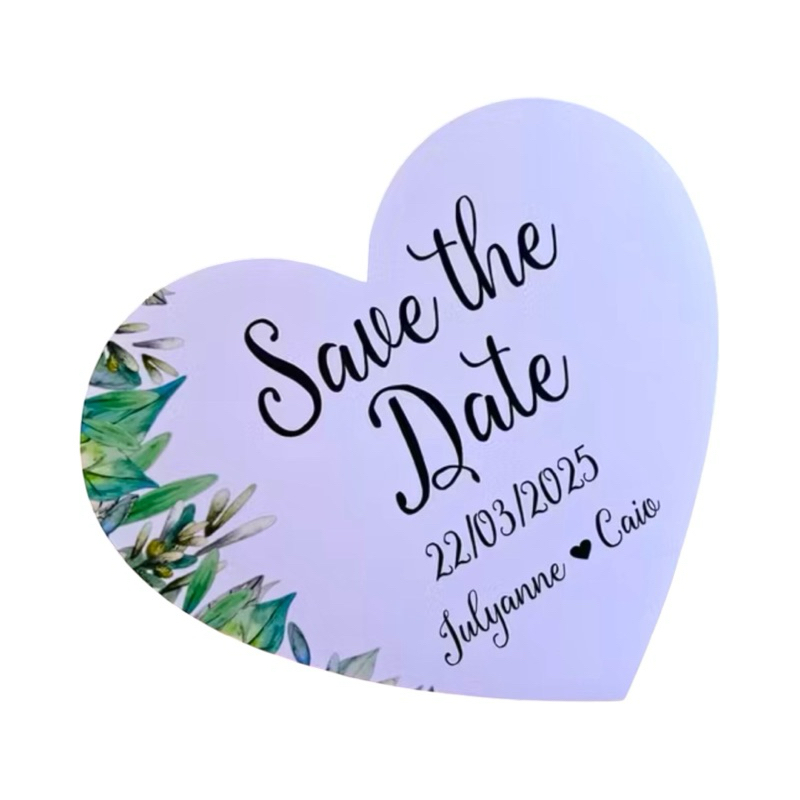Placa Coração MDF Casamento Personalizada Save The Date Pré Wedding