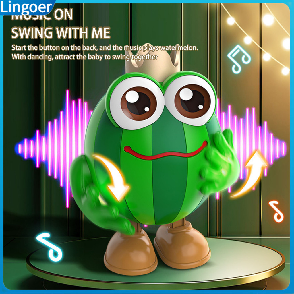 Electric Dancing Watermelon Robot Toy with Music Led Light – Walking Musical for Toddlers Boys Girls Fun Kids Gift for