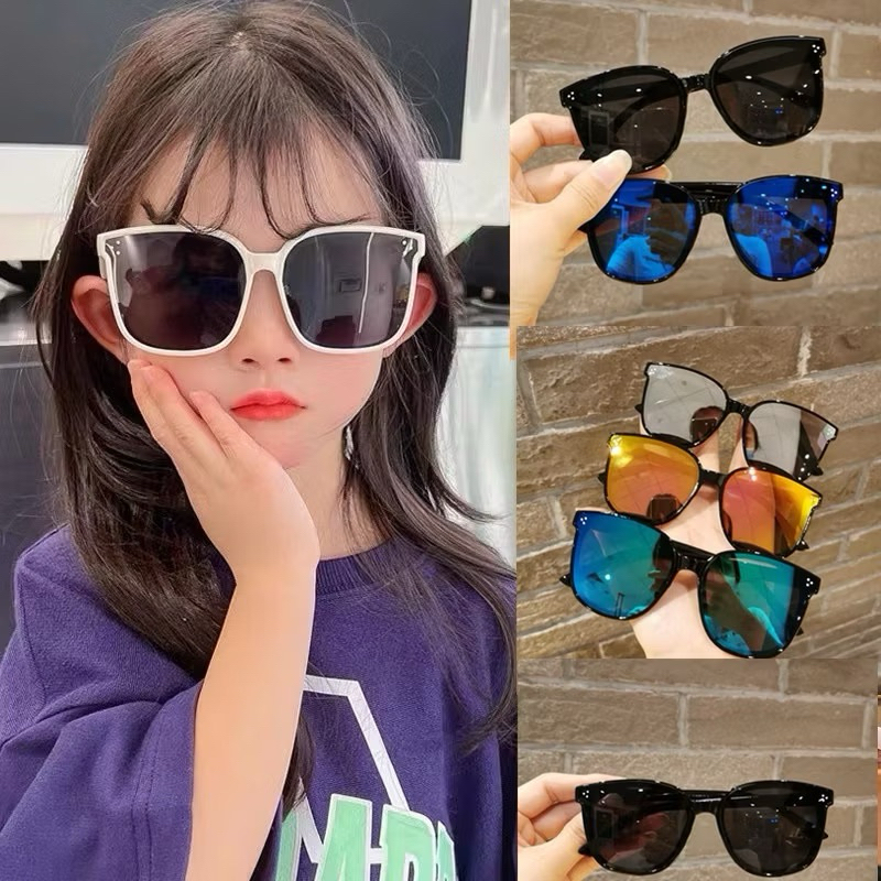 Óculos De Sol Para Crianças Personalidade Bebês Meninos E Meninas Anti-UV Estilo Trendy
