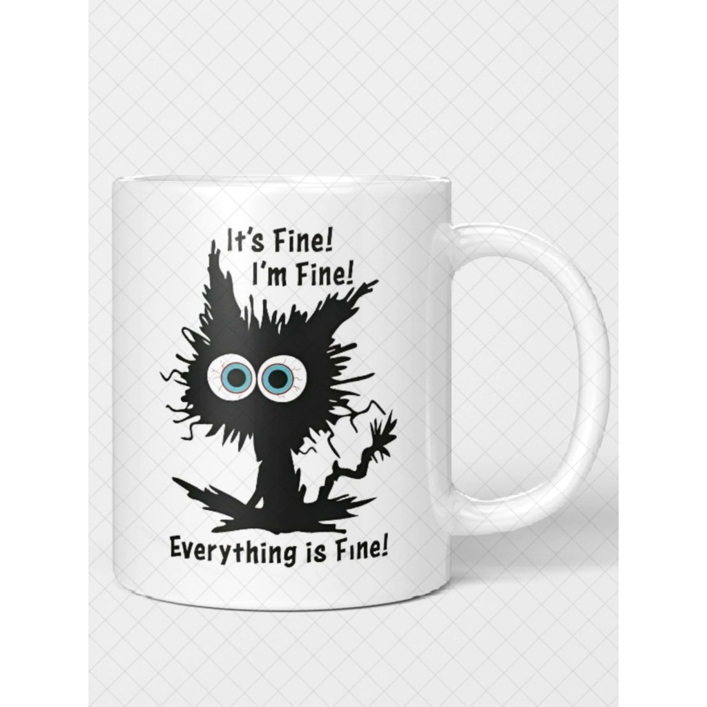 TUDO É FINO GATO TUDO É FINO GATO GATO Personalidade Trendy American Cup Caneca de cerâmica Copo de água