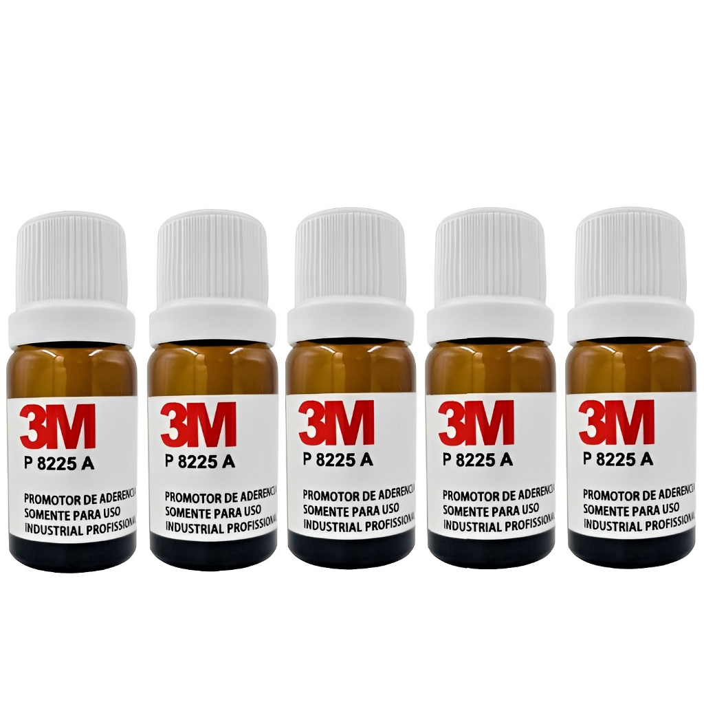 Primer promotor de aderência 3M P 8225A Fita Dupla face e Adesivos 10ml 5 Vidros