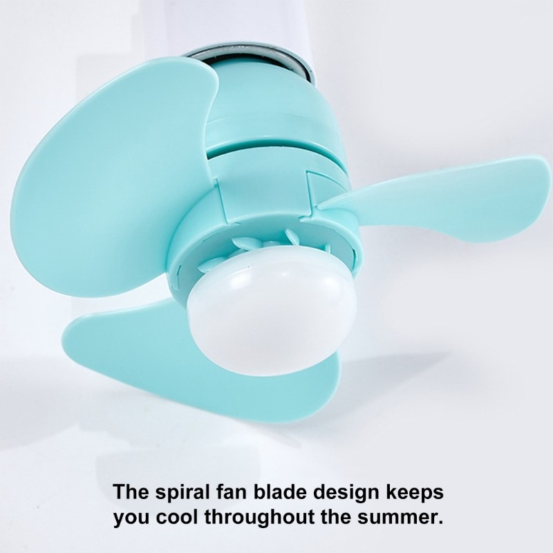 E27 Socket Ceiling Fan Light With Brushless Motor For Kitchen Bathroom Bedroom