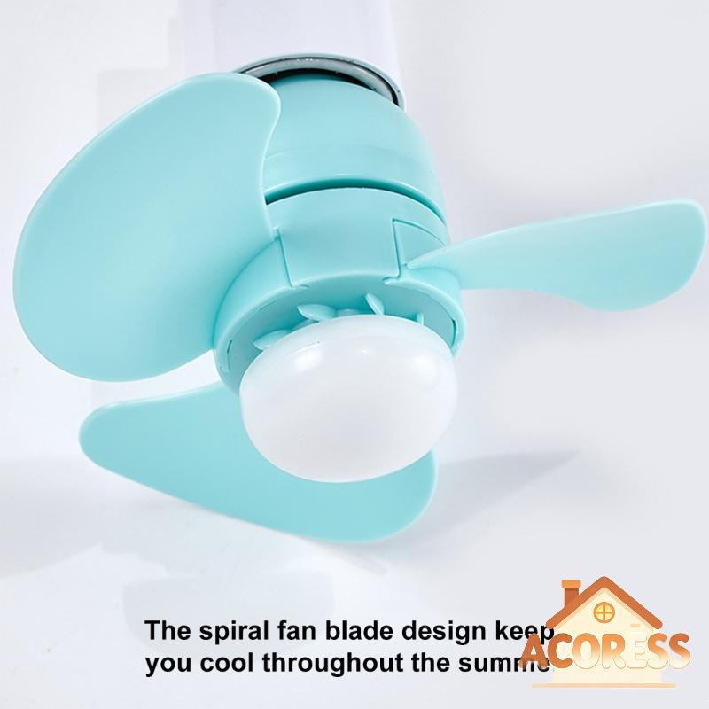 E27 Socket Ceiling Fan Light With Brushless Motor For Kitchen Bathroom Bedroom