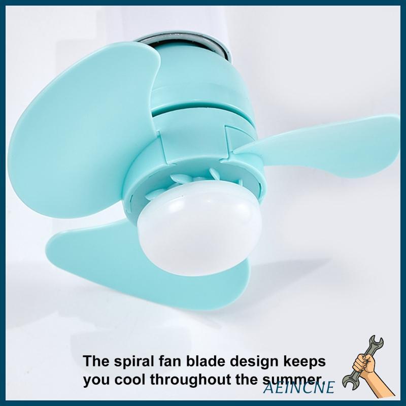 E27 Socket Ceiling Fan Light With Brushless Motor For Kitchen Bathroom Bedroom