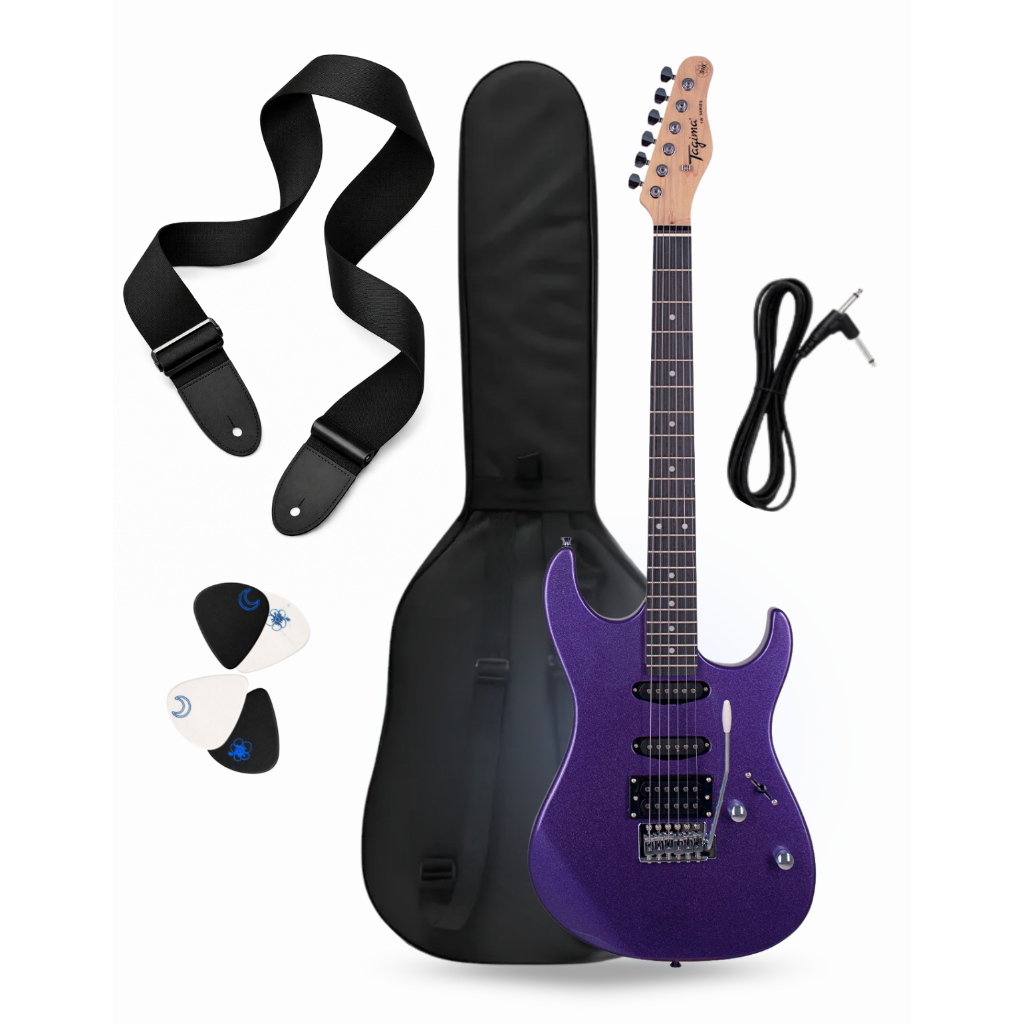 Kit Guitarra Tagima Strato Tg510 Tg-510 Mpp Metallic Purple Destro Madeira Técnica